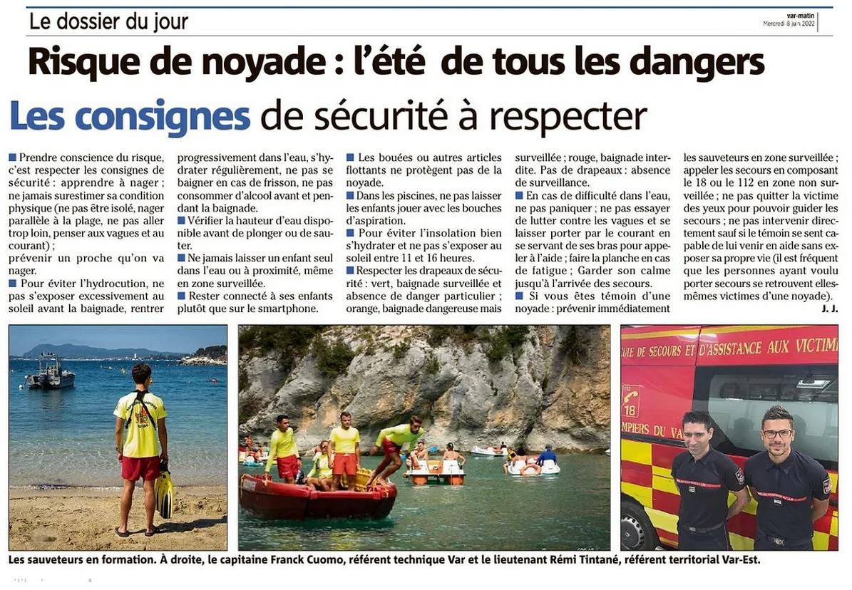 Risque de noyades- consignes de scurit