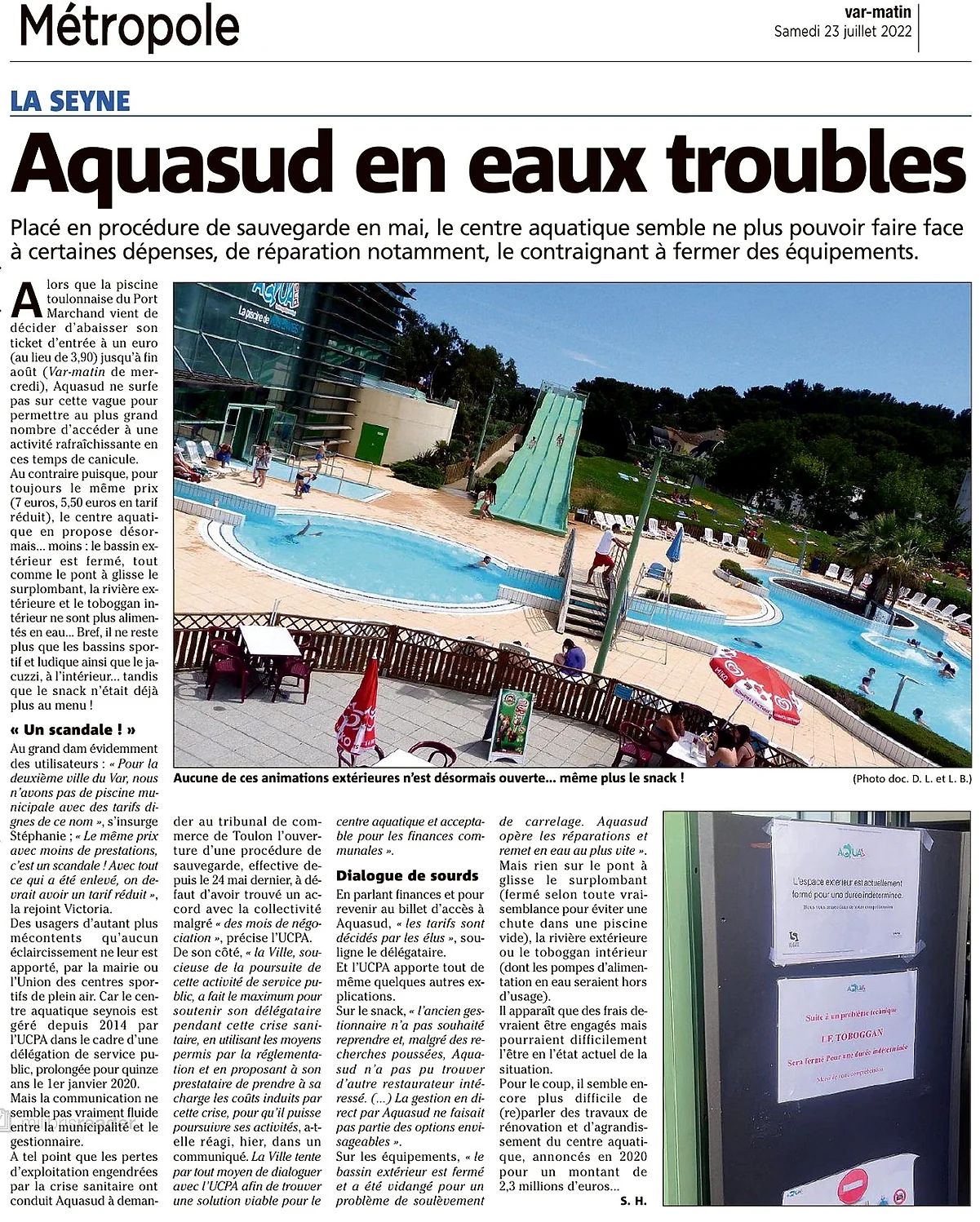 Aquasud en eaux troubles