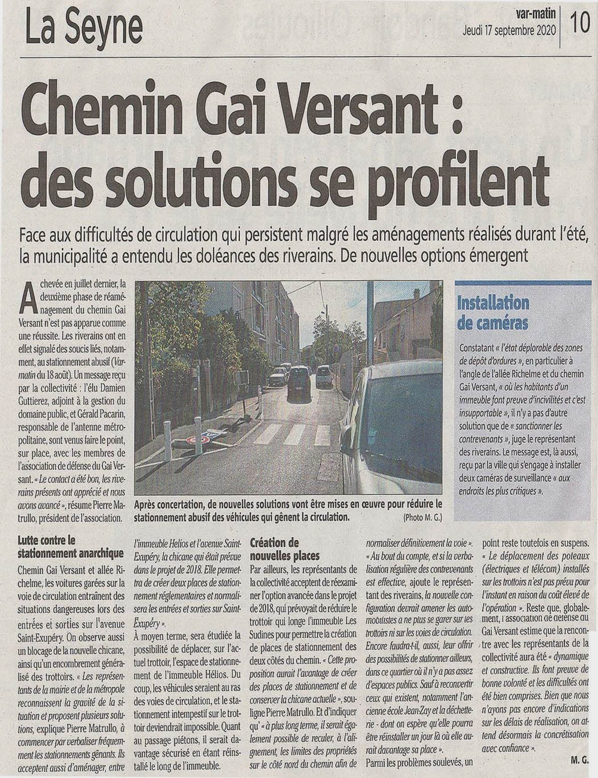 Varmatin, des solutions se profilent pour Gai-Versant