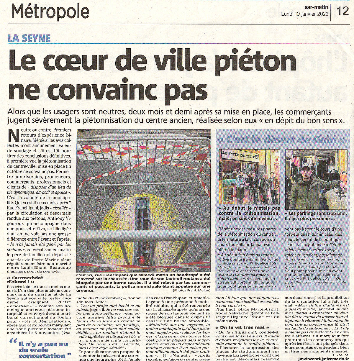 La Seyne le coeur de ville ne convainc pas