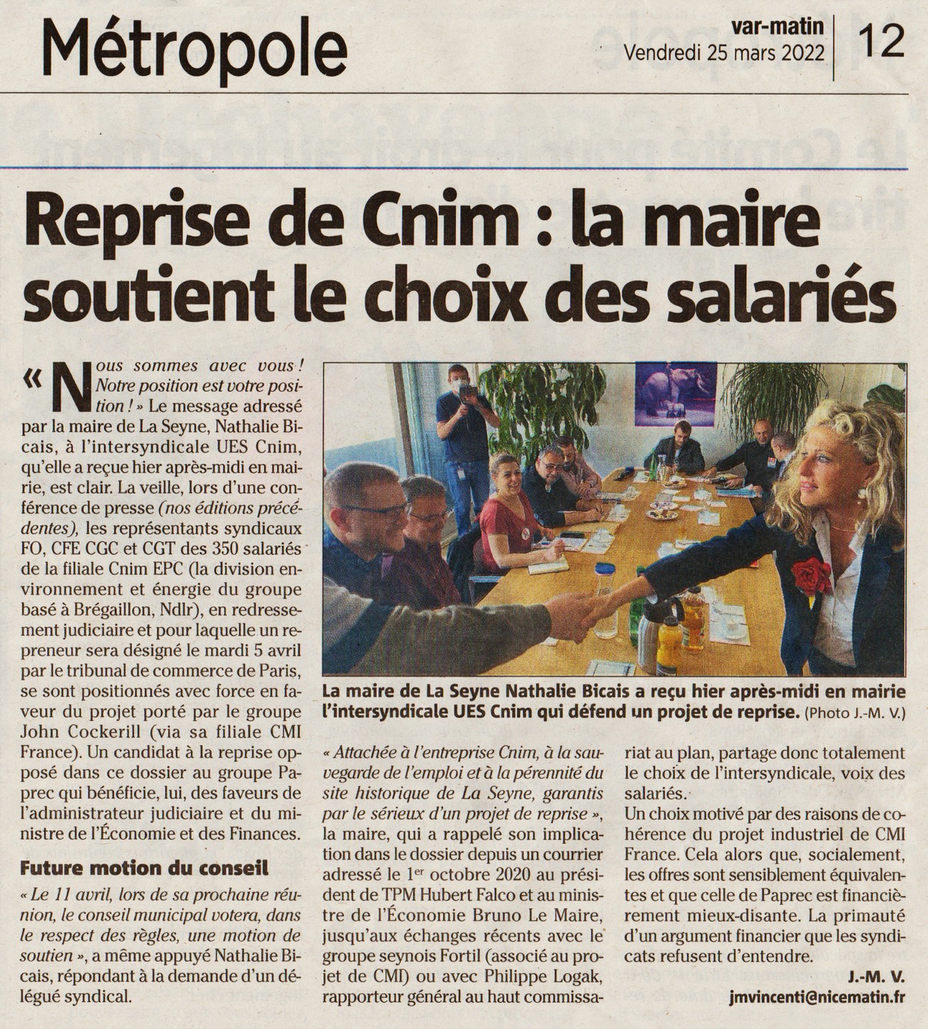 soutien aux CNIM