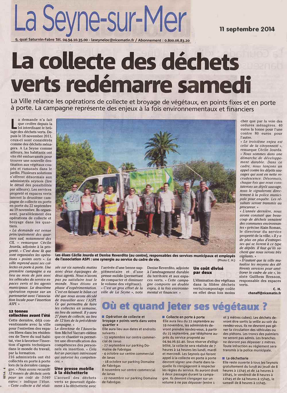 ramassage déchets verts La Seyne